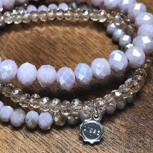 Set of 3 Lizas Faceted Czech Crystal Bracelets New